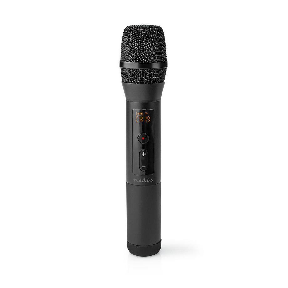 Nedis  Ensemble de microphones sans fil | 20 canaux | 1 microphone | Cardioïde | 70 Hz - 13 kHz | 1000 ohms | -95 dB | Contrôle du volume | Noir 