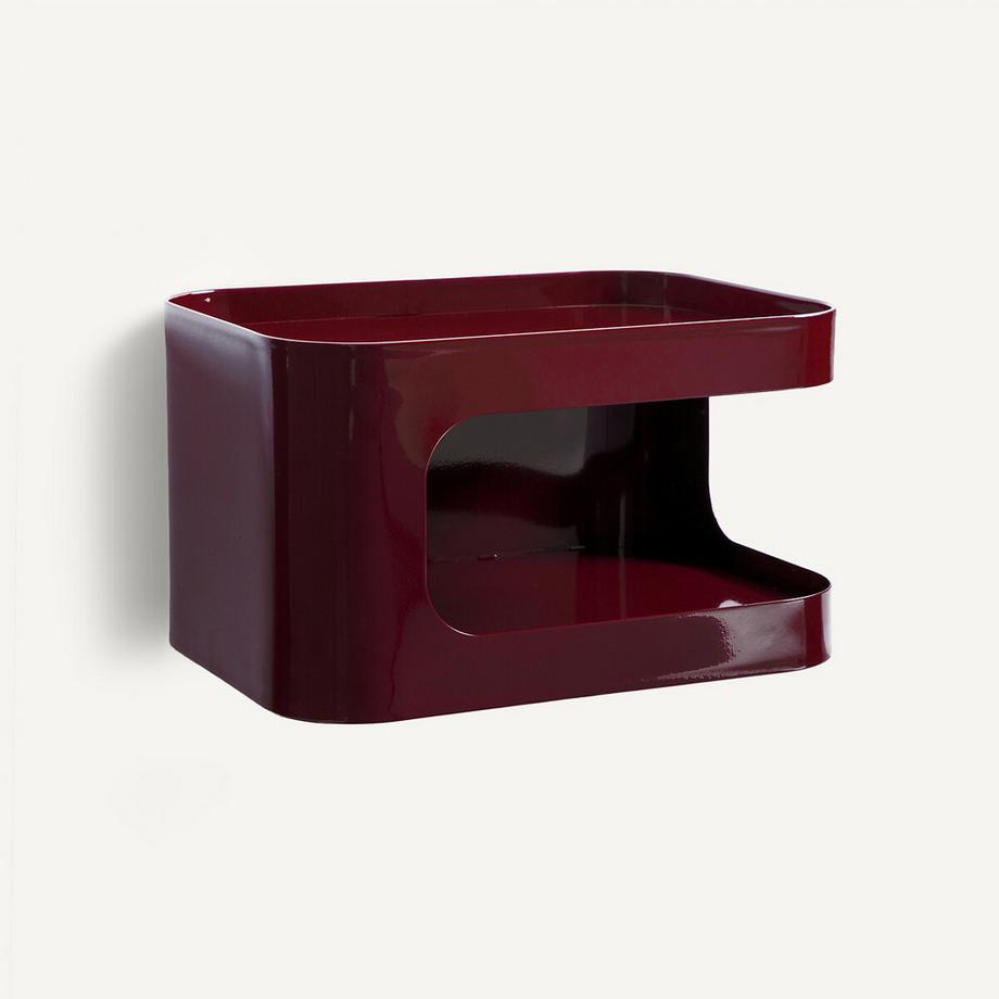 Wand-Nachttisch aus Stahl 1 Nische