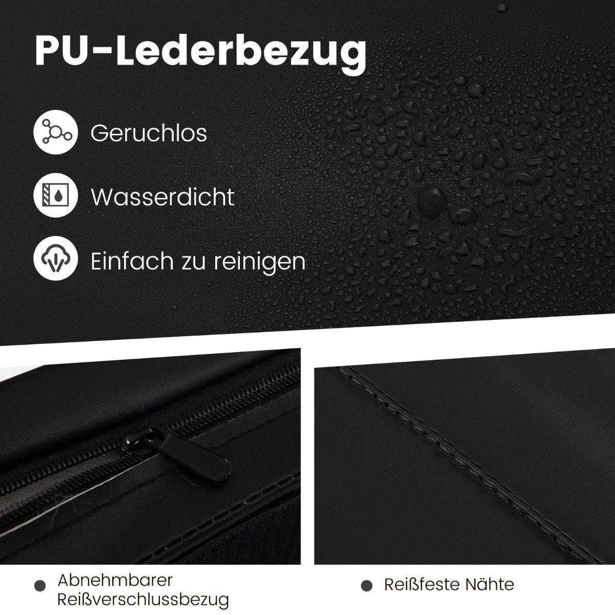 Northix  300 x 117 x 5 cm Weichbodenmatte aus Kunstleder mit Kletterverschluss & Tragegriffen Schwarz 