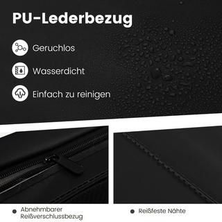 Northix  300 x 117 x 5 cm Weichbodenmatte aus Kunstleder mit Kletterverschluss & Tragegriffen Schwarz 