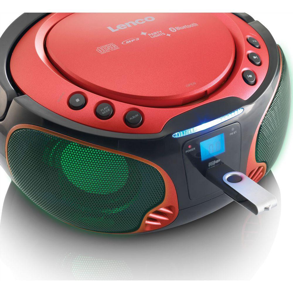 Lenco  Lenco SCD-550 Digital 3,6 W FM Rot Playback MP3 