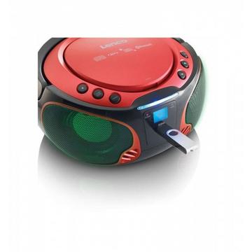 Lenco SCD-550 Digitale 3,6 W FM Rosso Riproduzione MP3