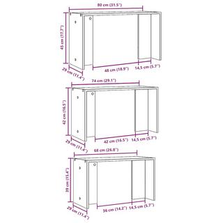 VidaXL Satztisch holzwerkstoff  