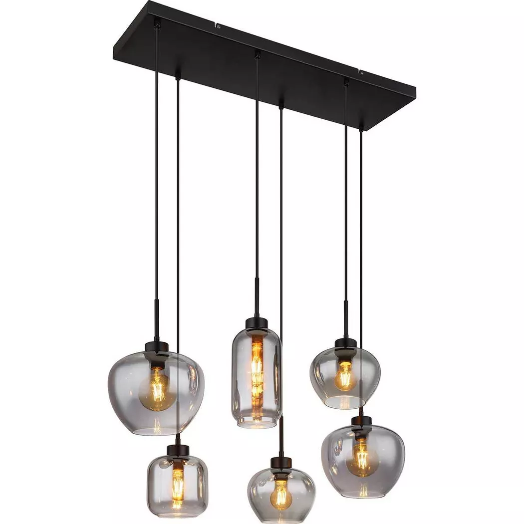 mutoni light – Hängeleuchte Matt Metall matt 6xE27, One Size