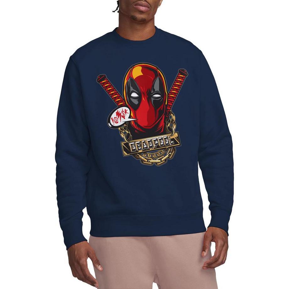 Deadpool Grafik Print Sweatshirt  