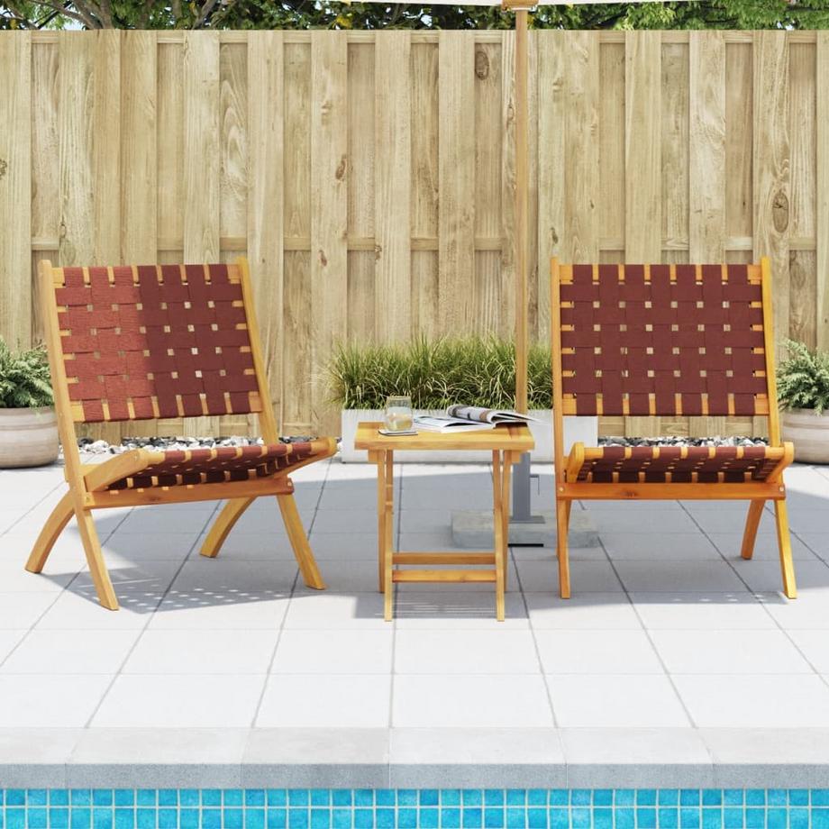 VidaXL sedia pieghevole da giardino Legno  