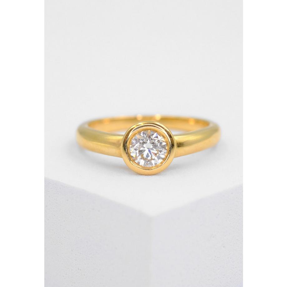 MUAU Schmuck  Solitaire Ring Diamant 0.50ct. Gelbgold 750 