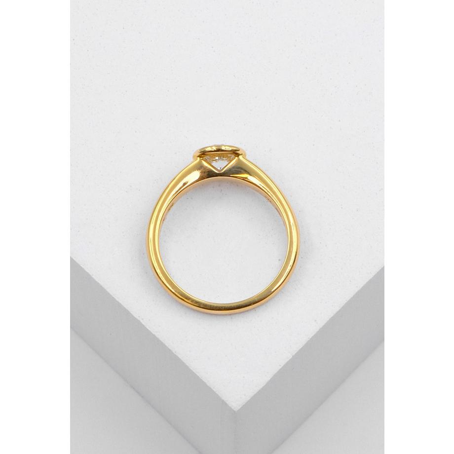 MUAU Schmuck  Solitaire Ring Diamant 0.50ct. Gelbgold 750 