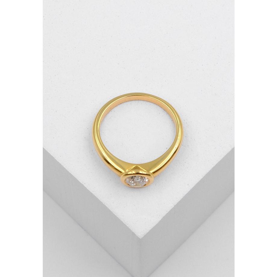 MUAU Schmuck  Solitaire Ring Diamant 0.50ct. Gelbgold 750 