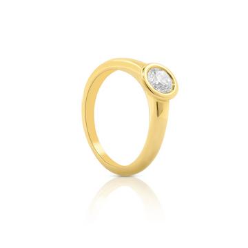 Solitaire Ring Diamant 0.50ct. Gelbgold 750