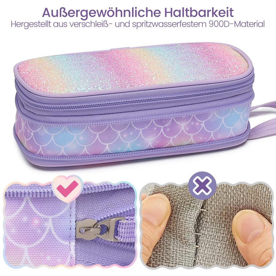 Only-bags.store  Federmäppchen - Großes Fassungsvermögen Federmäppchen mit Reißverschluss, Schreibwaren Tasche Bleistift Tasche Bleistiftetui für Kinder 