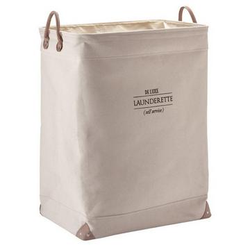 Aquanova Lubin panier à linge 113 L Rectangulaire Coton, Polyester Beige