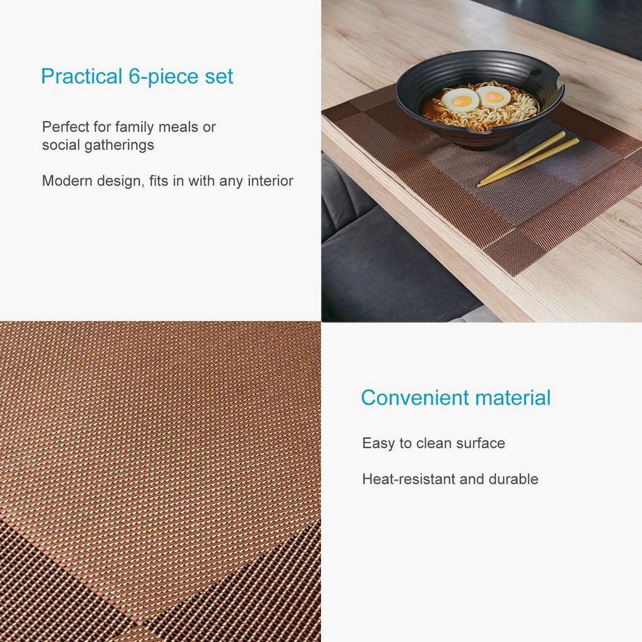 Intirilife 6x Platzset aus PVC  