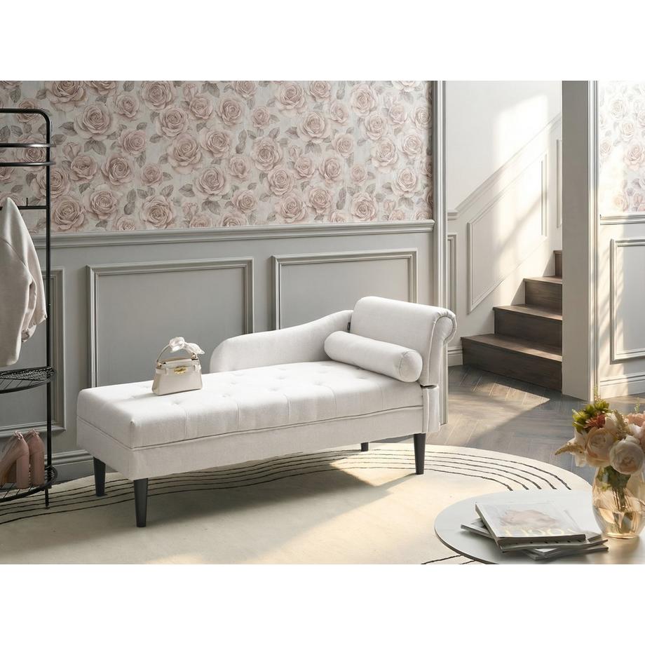 Beliani Chaise longue côté droit en Tissu  YVOIRE  