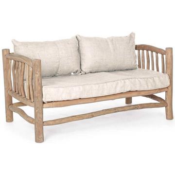 Sofa mit Kissen Sahel natur 140