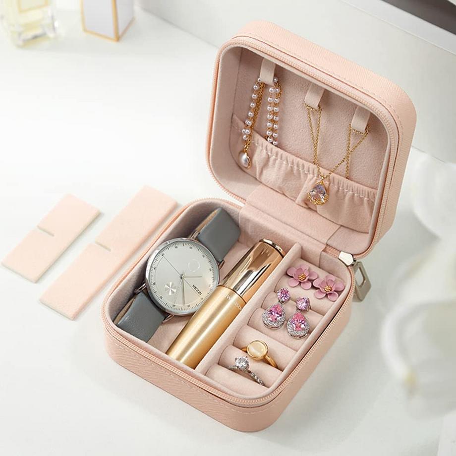 Only-bags.store  Boîte à bijoux , Mini boîte de rangement portable pour bagues, boucles d'oreilles 