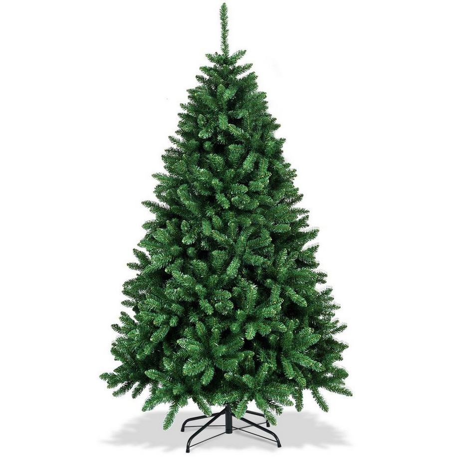 Albero di Natale Albero di Natale artificiale da 183 cm con supporto pieghevole in metallo