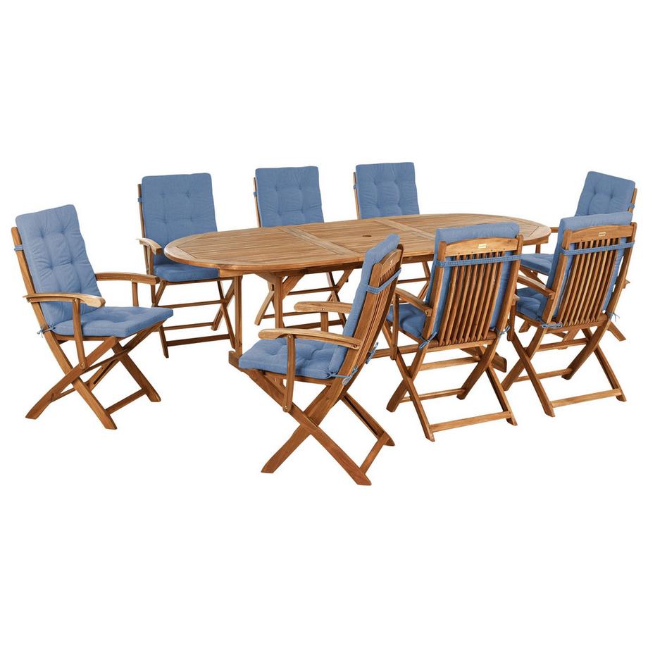Set da pranzo per giardino con sedie en Legno d'acacia  MAUI PREMIUM