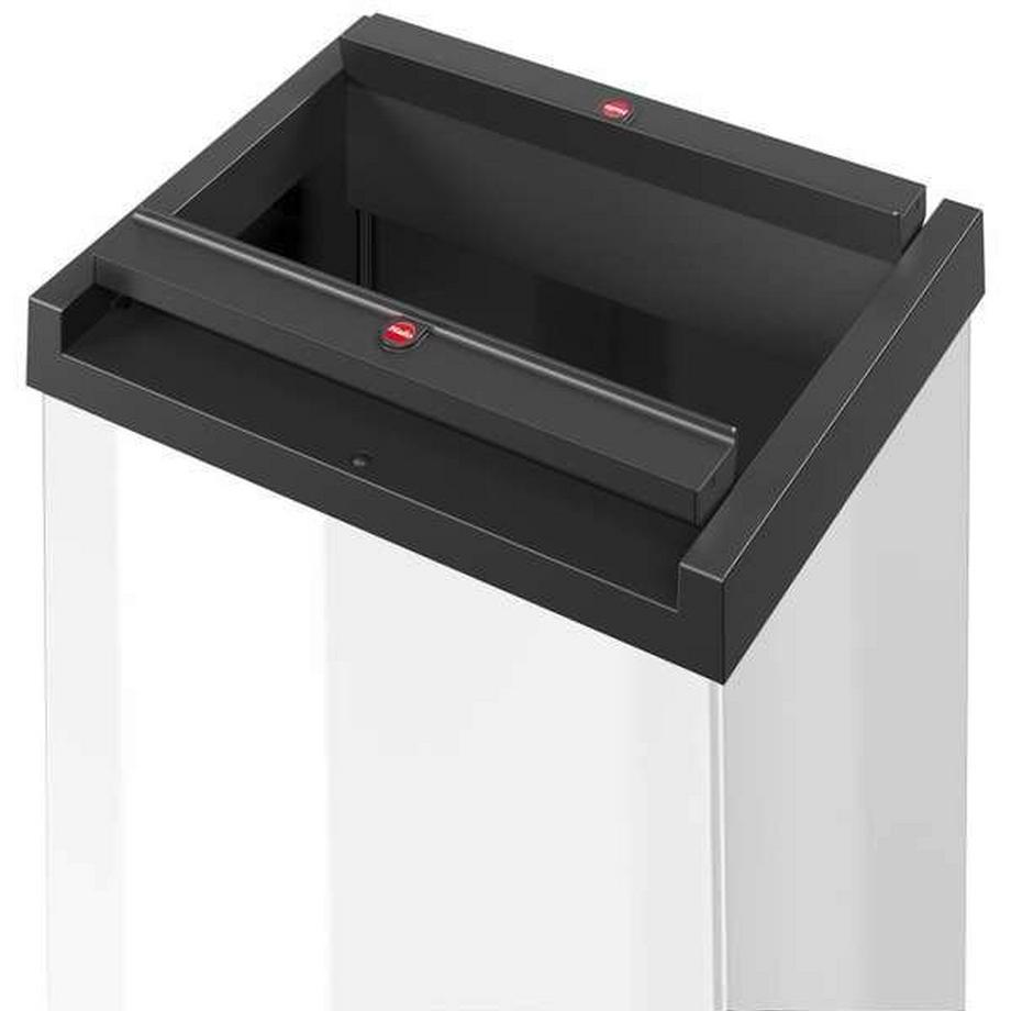 Hailo Contenitore per rifiuti con coperchio basculante BIG-BOX SWING, capacità 35 l, contenitore bianco.  
