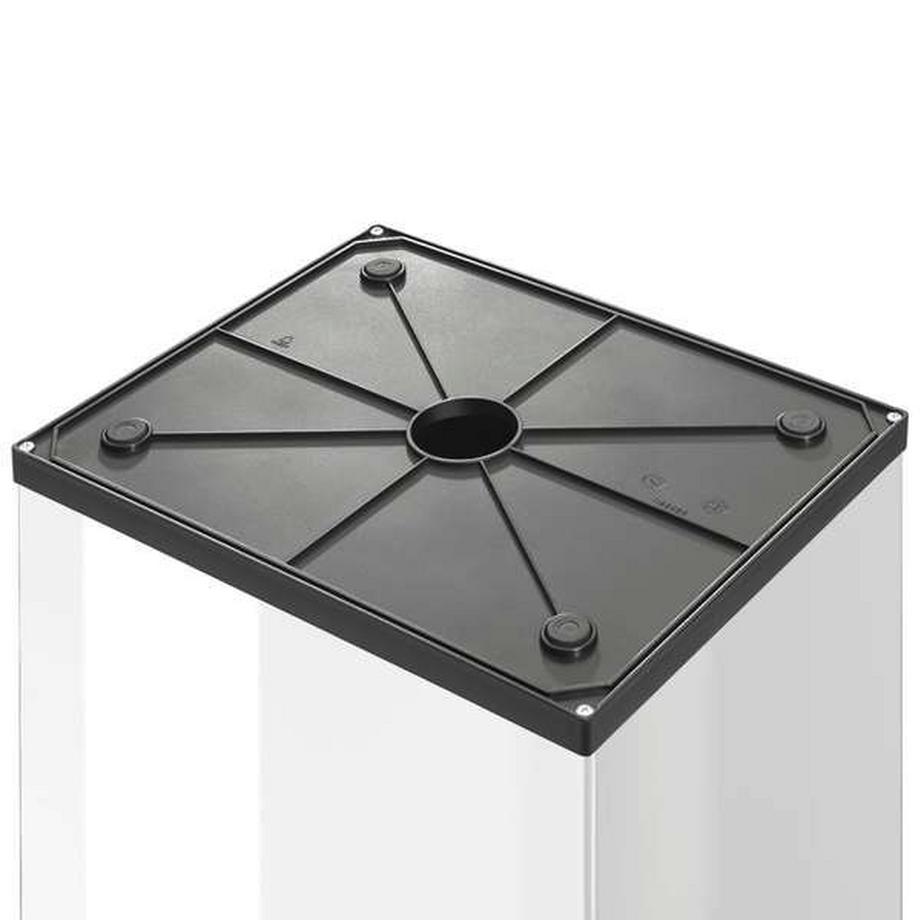 Hailo Contenitore per rifiuti con coperchio basculante BIG-BOX SWING, capacità 35 l, contenitore bianco.  
