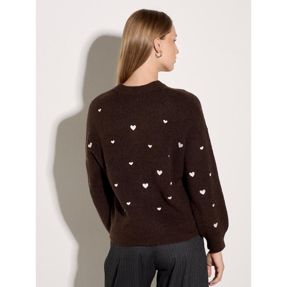 APRICOT Maglione ricamato con cuore  
