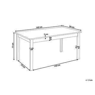 Beliani Table de repas en MDF Traditionnel GISELA  