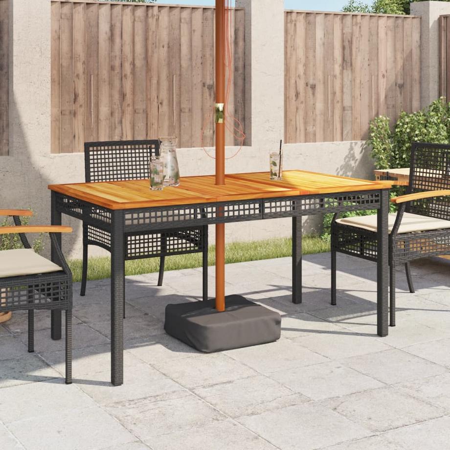 VidaXL tavolo da giardino Polirattan  