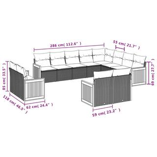 VidaXL Garten sofagarnitur poly-rattan  