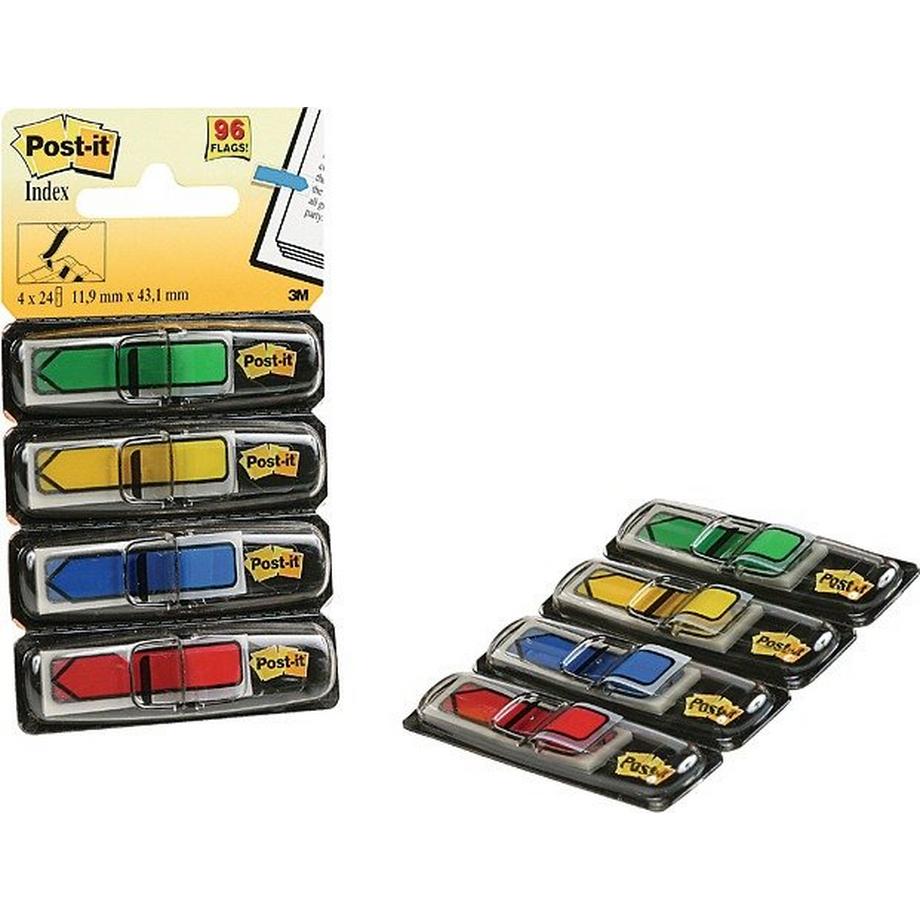 POST-IT Index Pfeile 43.1x11.9mm 684-4ARR3 4-farbig/4x24 Tabs