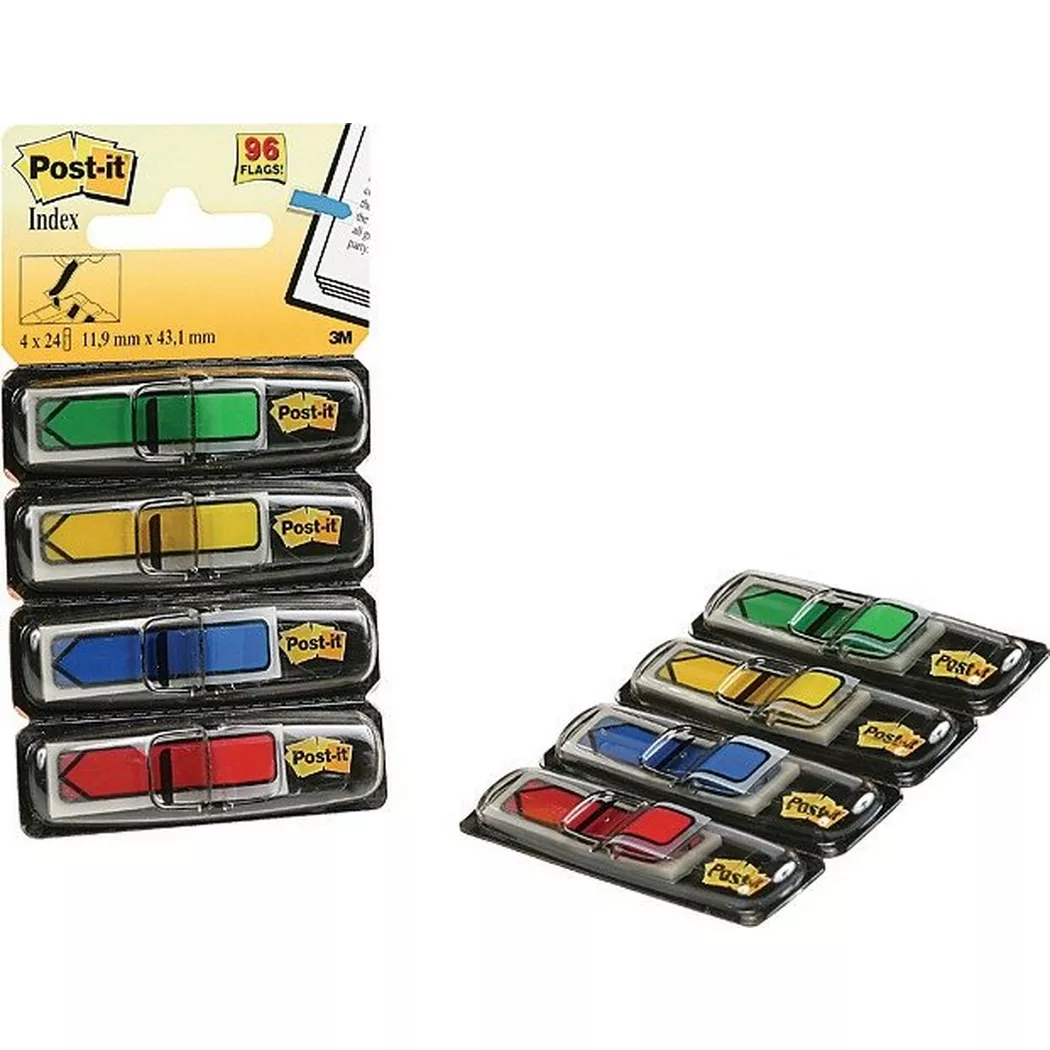 Post-It 7000144924 Sticky Tabs Red Yellow Green Blue Paper Pads & ...