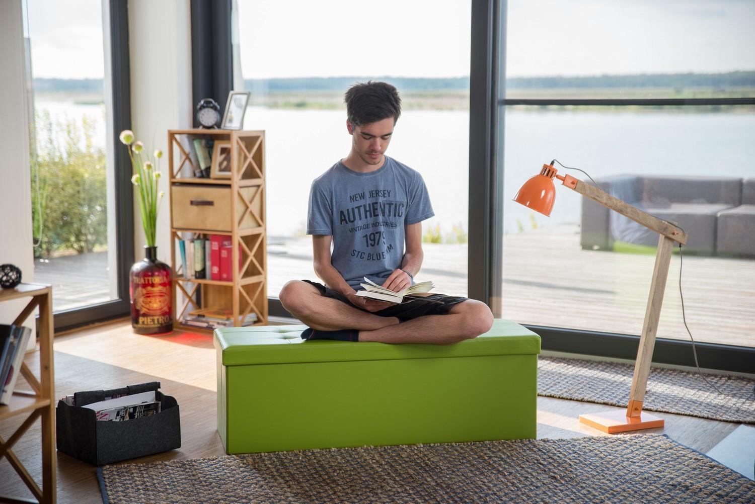 B2X Panca contenitore pieghevole in similpelle  