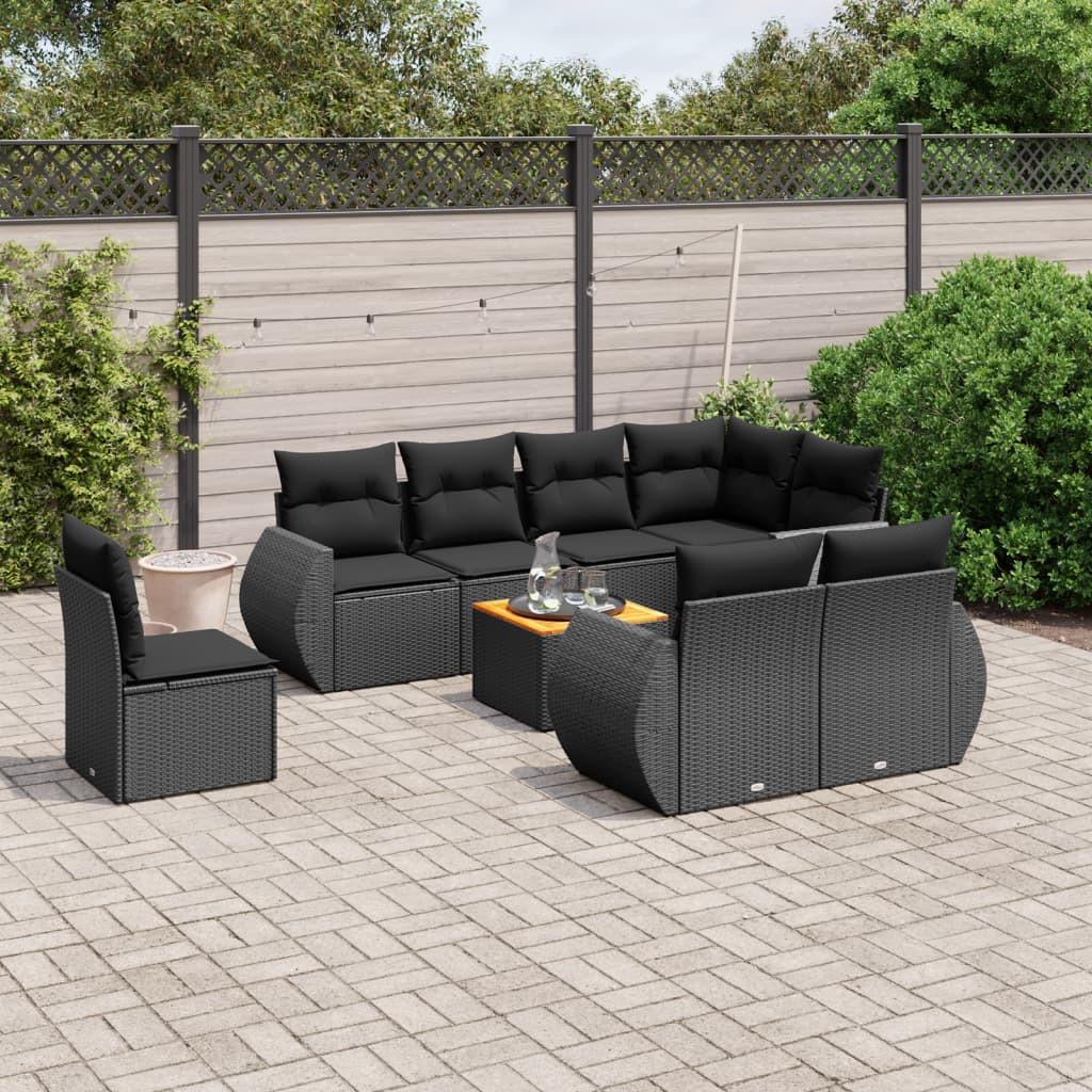 VidaXL set divano da giardino Polirattan  