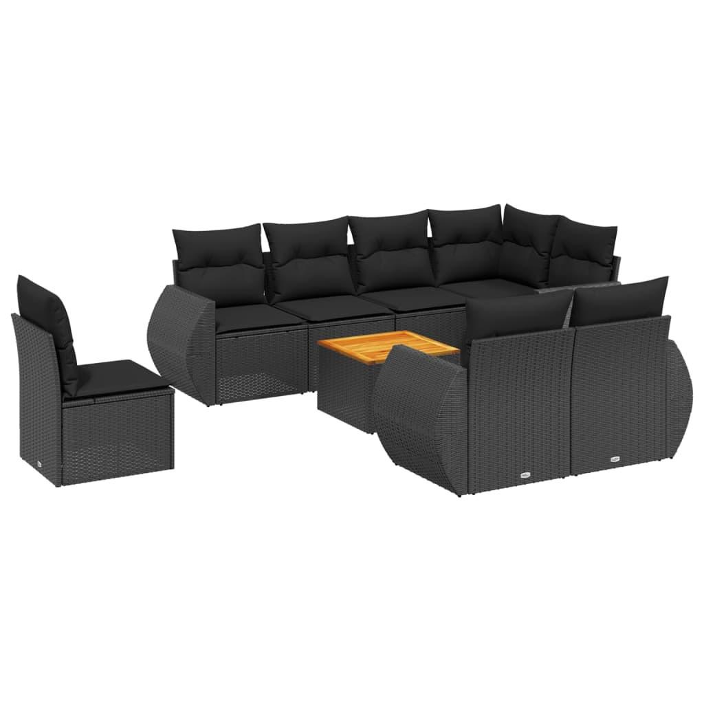 VidaXL set divano da giardino Polirattan  