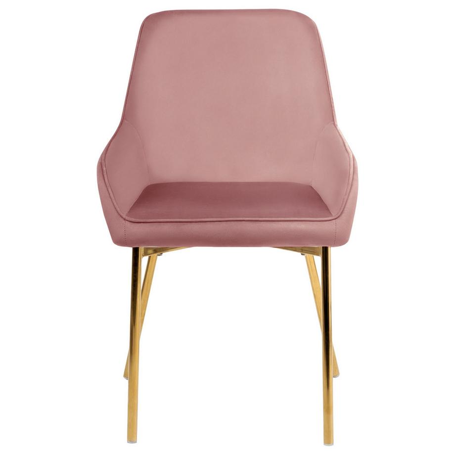 Beliani Lot de 2 chaises de salle à manger en Velours Glamour LOVERNA  