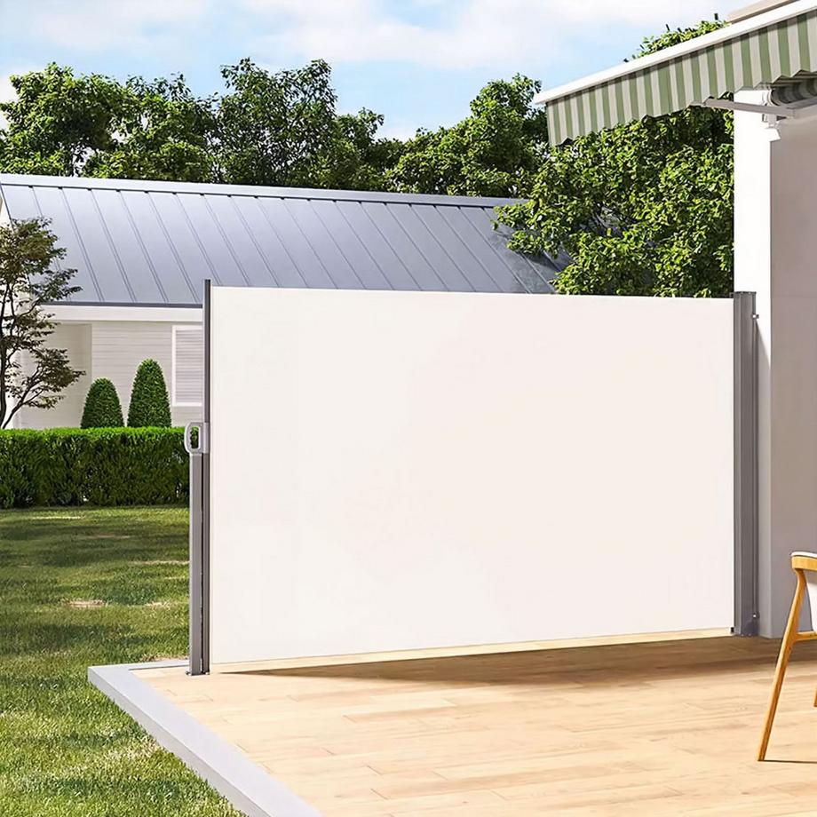 B2X Tenda laterale pieghevole, tenda a rullo, protezione per giardino, terrazza, beige  