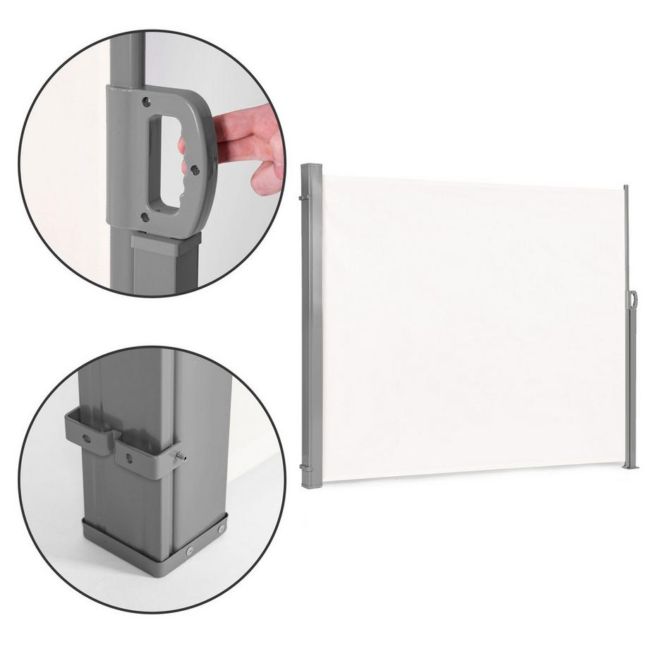 B2X Tenda laterale pieghevole, tenda a rullo, protezione per giardino, terrazza, beige  