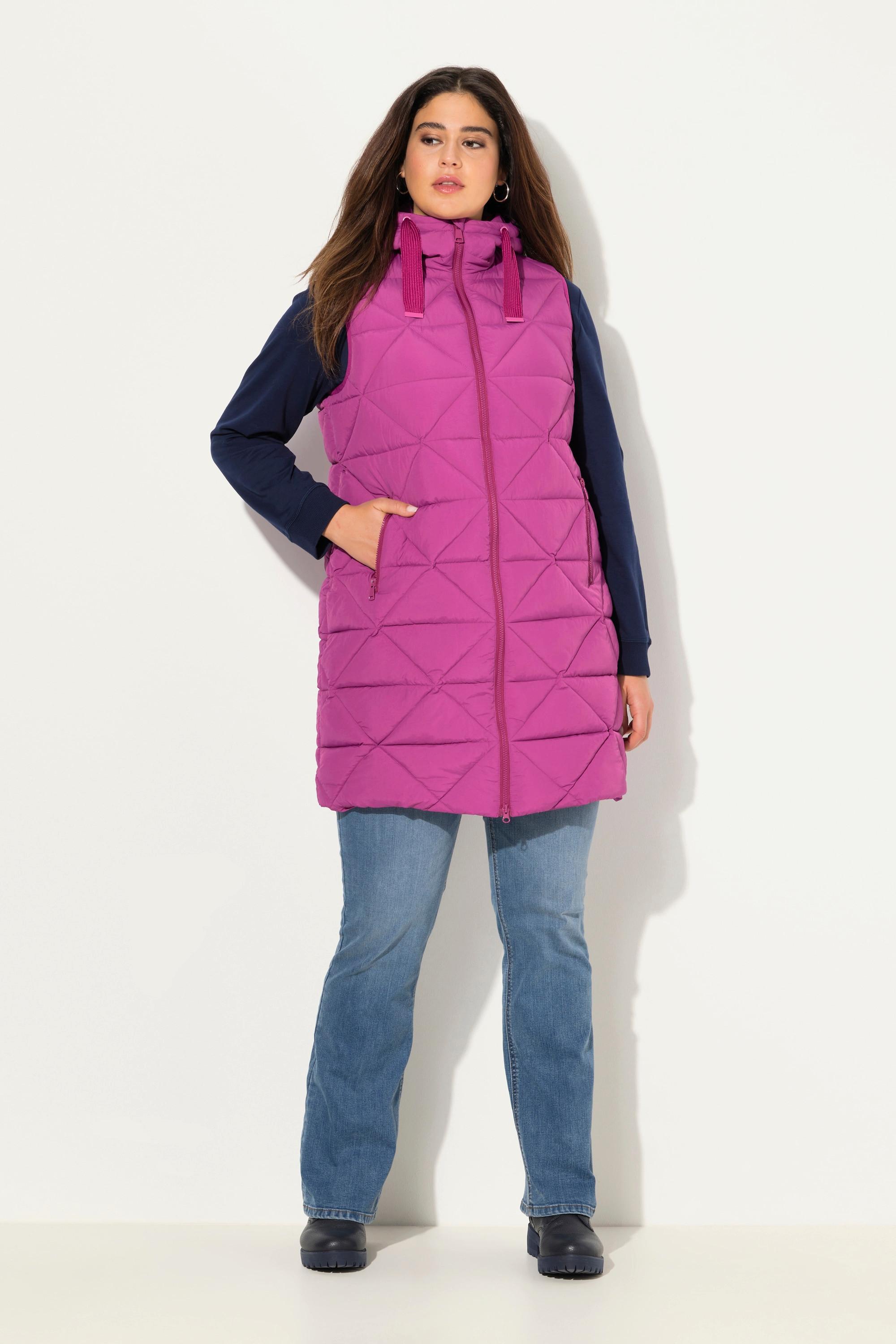 Ulla Popken Longue Veste Matelassée Coupe A Capuche  