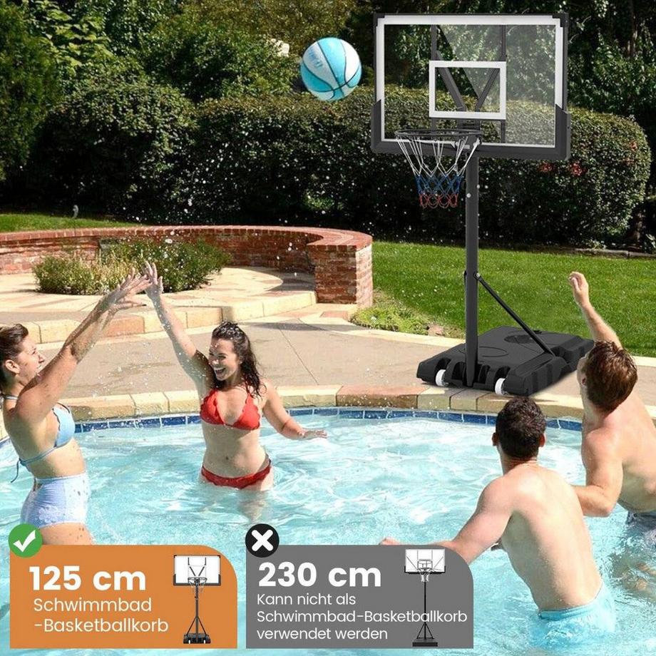 B2X  Canestro da basket da esterno con supporto, borsa per pesi e supporto da basket con 2 reti 