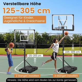 B2X  Outdoor Basketballkorb mit Ständer & Gewichtssack & 2 Netzen Basketballständer 