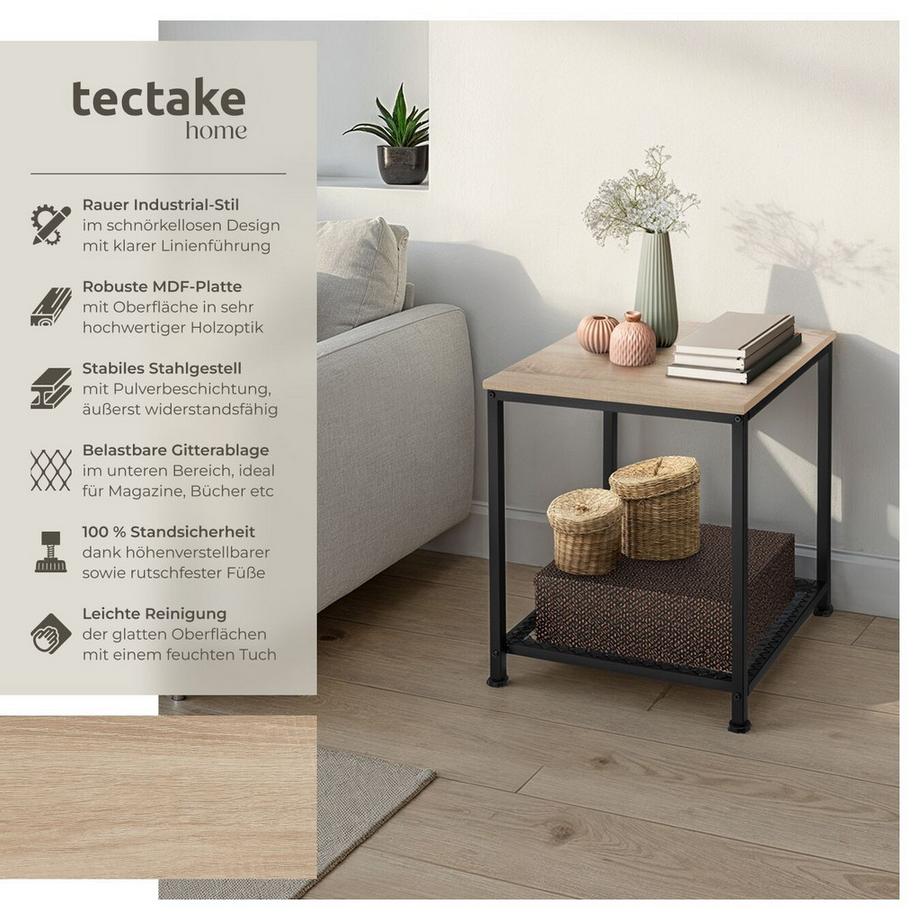 Tectake Table d'appoint DERBY style industriel  