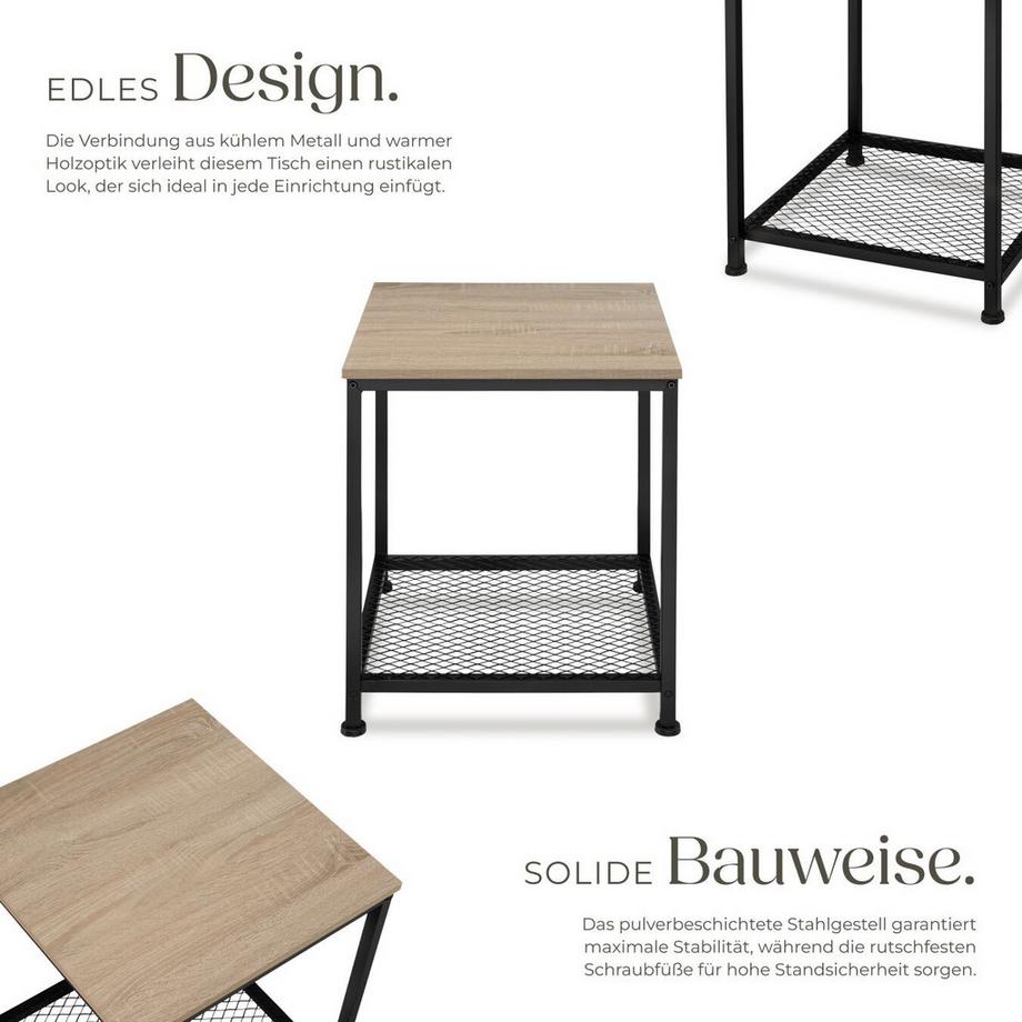 Tectake Table d'appoint DERBY style industriel  