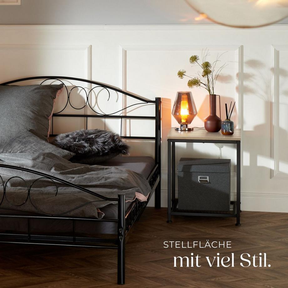 Tectake Beistelltisch Derby Industrial Style Holz und Stahl  