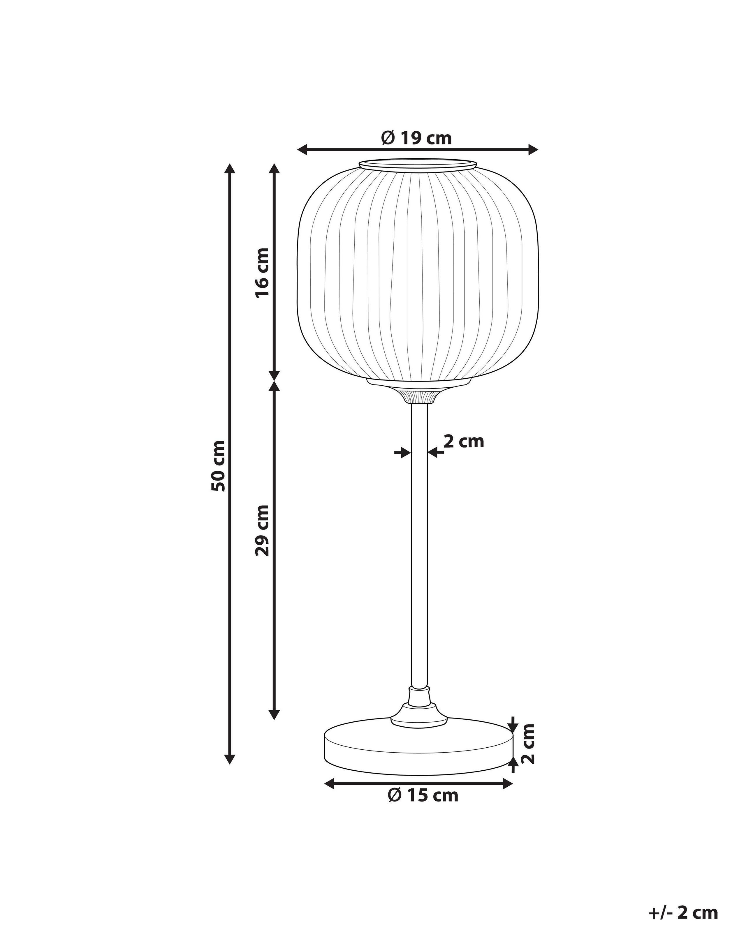 Beliani Lampe à poser en Métal Rétro TOSNA  