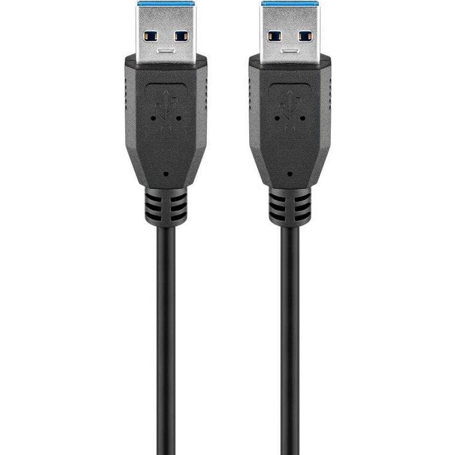 Goobay SuperSpeed ​​​​USB 3.0-Kabel, 0,5 m – Schwarz