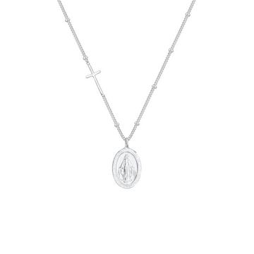 Halskette Marienbild Kreuz Anhänger