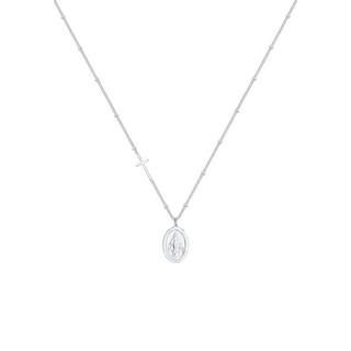 Elli  Halskette Marienbild Kreuz Anhänger 