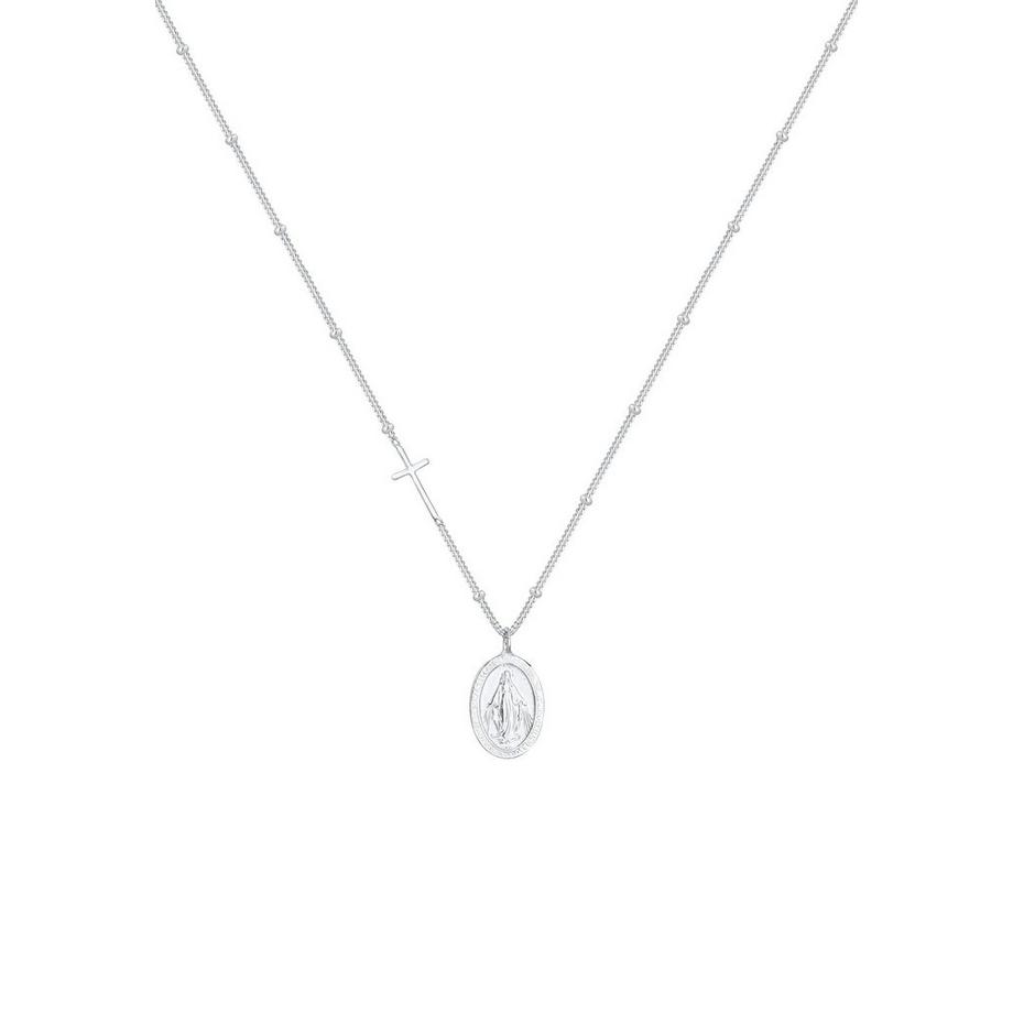 Elli  Halskette Marienbild Kreuz Anhänger 