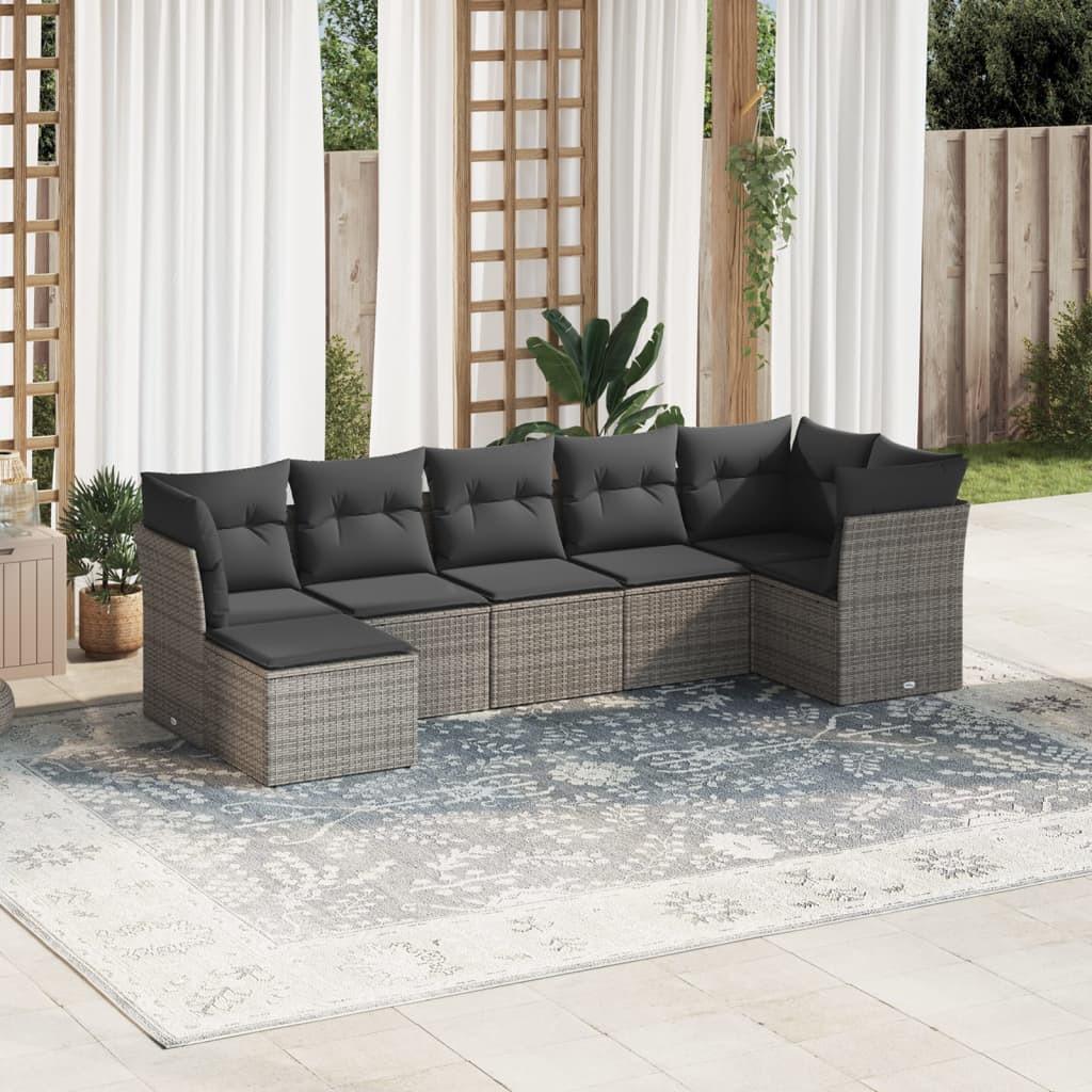 VidaXL set divano da giardino Polirattan  