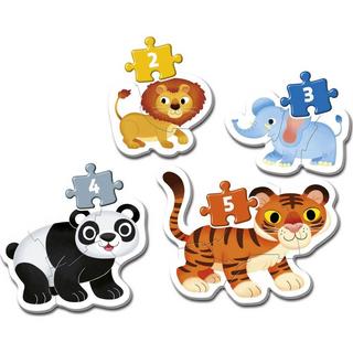 Clementoni  Puzzle Wildtiere (3-6-9-12) 