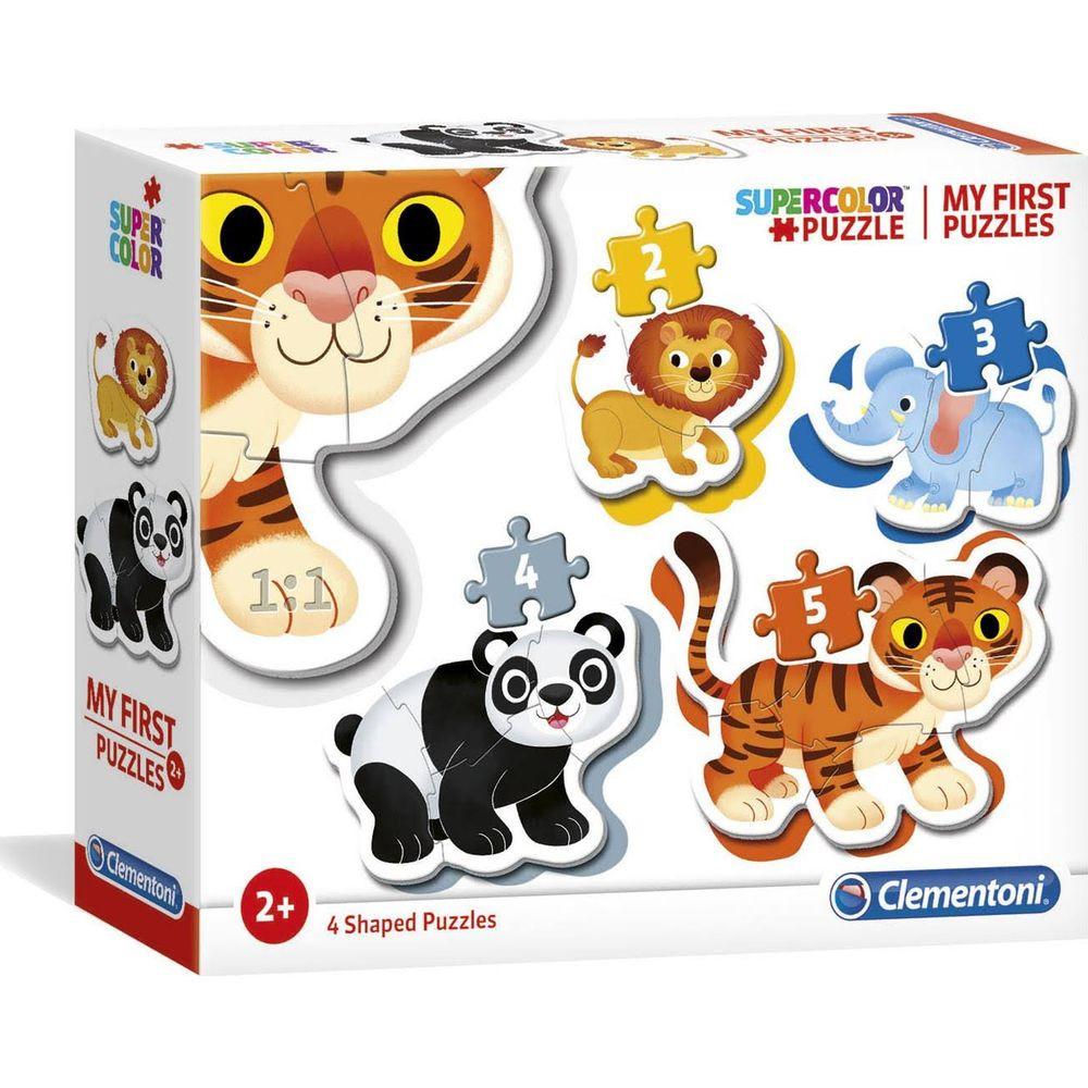 Clementoni  Puzzle Wildtiere (3-6-9-12) 